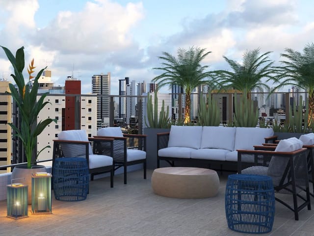 Apartamento com 41m² 1 quarto e 1 banheiro, à venda, no bairro Tambaú em João Pessoa