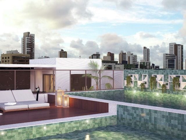 Apartamento com 41m² 1 quarto e 1 banheiro, à venda, no bairro Tambaú em João Pessoa
