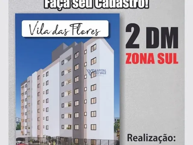 Apartamento 2 quartos e 1 banheiro, à venda, no bairro Vila Das Flores em São José dos Campos