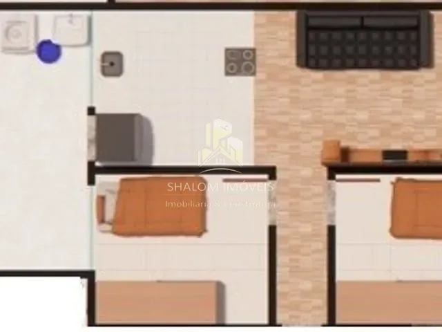 Apartamento com 60m² 2 quartos e 1 banheiro, à venda, no bairro Xangrilá (Justinópolis) em Ribeirão das Neves