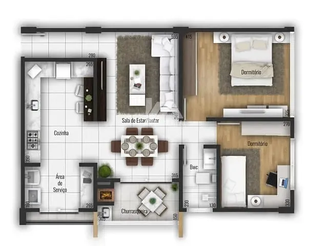 Apartamento com 180m² 2 quartos e 1 banheiro, à venda, no bairro Uvaranas em Ponta Grossa