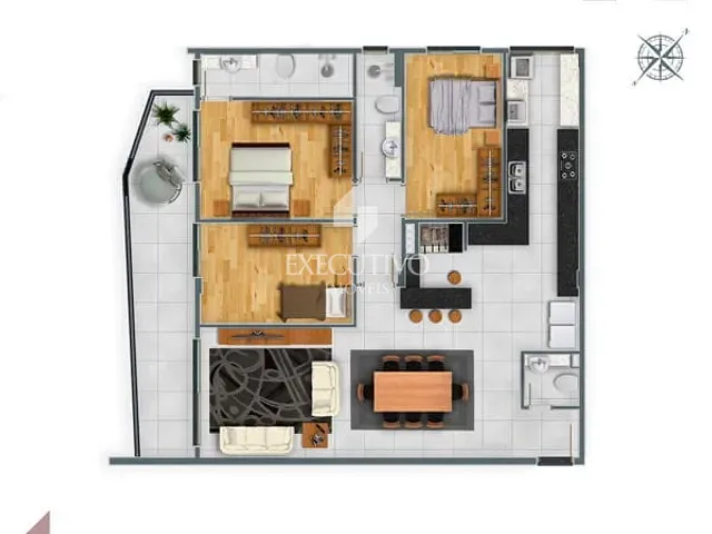 Apartamento com 190m² 3 quartos e 3 banheiros, à venda, no bairro Centro em Arroio Do Meio