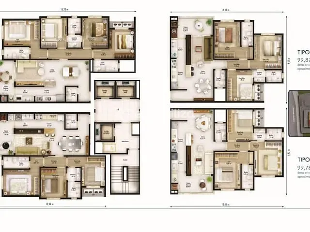 Apartamento 3 quartos e 3 banheiros, à venda, no bairro Centro em Itapema