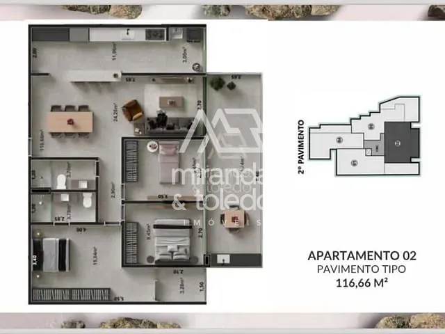 Apartamento com 116m² 3 quartos e 2 banheiros, à venda, no bairro Praia da Costa - Iriri - ES em Anchieta