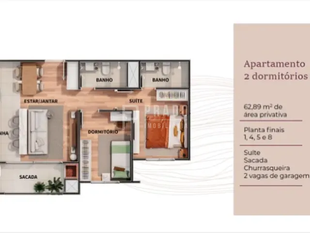 Apartamento com 154m² 2 quartos e 2 banheiros, à venda, no bairro Três Vendas em Pelotas