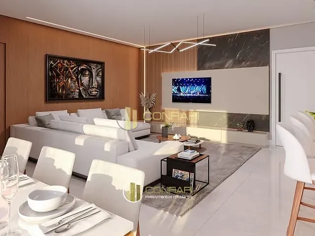 Apartamento com 180m² 3 quartos e 4 banheiros, à venda, no bairro Meia Praia em Itapema