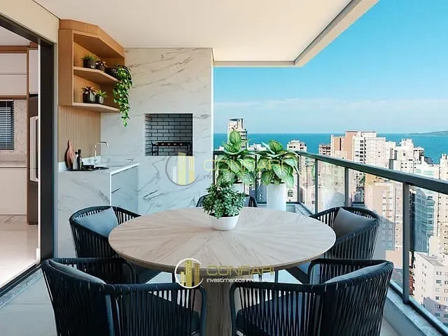 Apartamento com 180m² 3 quartos e 4 banheiros, à venda, no bairro Meia Praia em Itapema