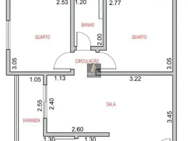 Apartamento 2 quartos e 1 banheiro, à venda, no bairro Parque Residencial Flamboyant em São José dos Campos