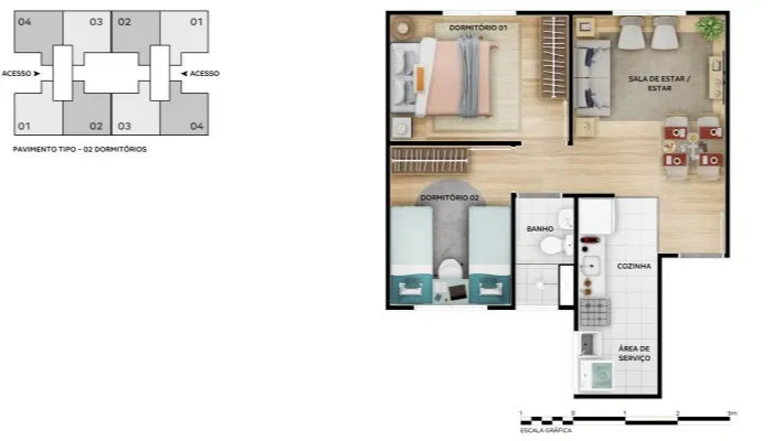 Apartamento, 2 quartos, 38 m² - Foto 24