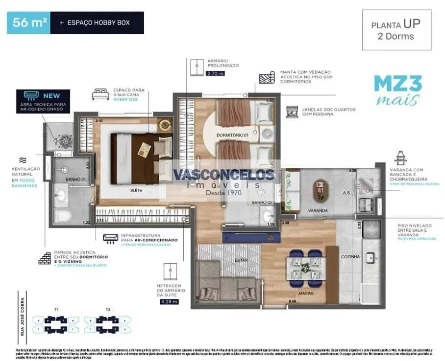 Apartamento, 2 quartos, 56 m² - Foto 9