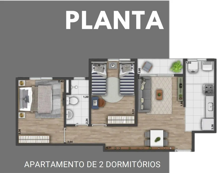 Apartamento, 2 quartos, 44 m² - Foto 38