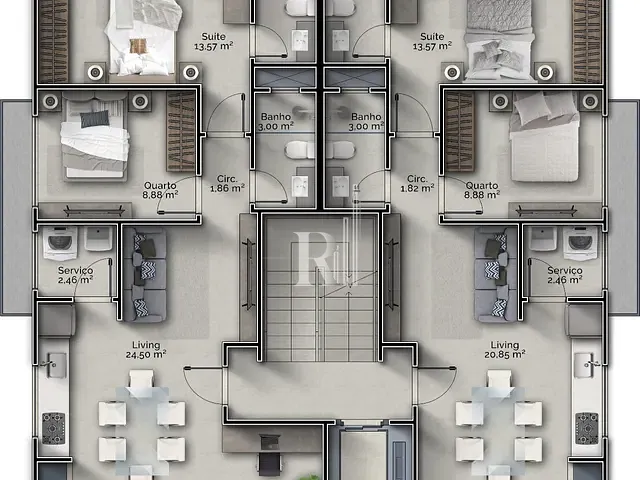 Apartamento 2 quartos e 1 banheiro, à venda, no bairro Areias em Tijucas