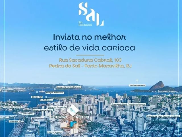 Apartamento 1 quarto e 1 banheiro, à venda, no bairro Saúde em Rio de Janeiro