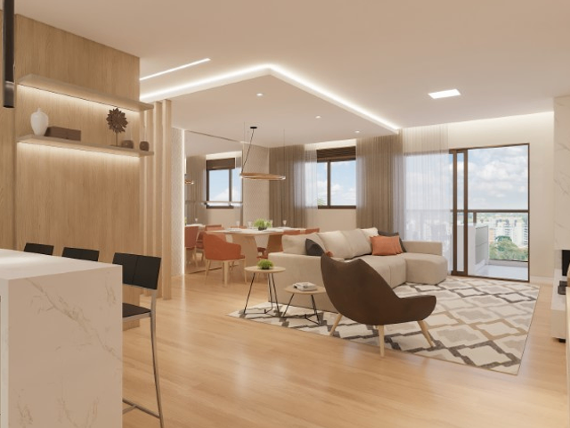 Apartamento com 87m² 2 quartos e 2 banheiros, à venda, no bairro Bacacheri em Curitiba