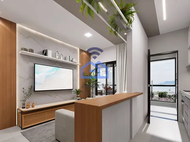 Apartamento com 54m² 1 quarto e 2 banheiros, à venda, no bairro Porto Novo em Caraguatatuba
