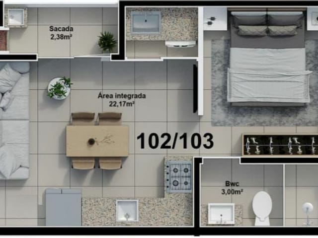 Apartamento 2 quartos e 2 banheiros, à venda, no bairro Ingleses em Florianópolis