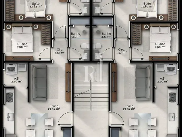 Apartamento 2 quartos e 1 banheiro, à venda, no bairro Universitário em Tijucas