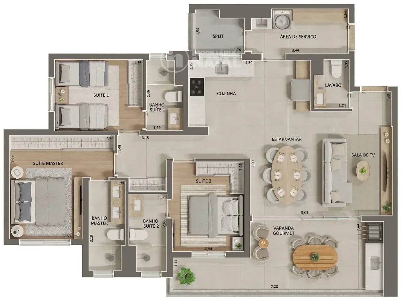 Apartamento, 3 quartos, 116 m² - Foto 7