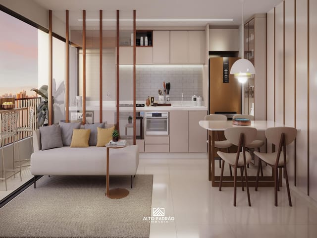 Foto do Apartamento - 2084 - Apartamento com 2 quartos, sendo 1 suíte, 1 vaga de garagem, à venda 60,28m² por R$ 512.380,00 no  Jardim América, Goiânia, GO | Alto Padrão Goiânia