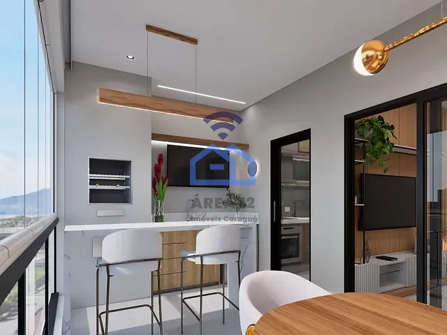 Apartamento com 94m² 3 quartos e 3 banheiros, à venda, no bairro Porto Novo em Caraguatatuba