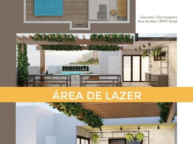 Apartamento 2 quartos e 1 banheiro, à venda, no bairro Loteamento Cidade Recreio em Cabedelo
