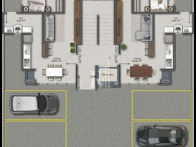 Apartamento 2 quartos e 1 banheiro, à venda, no bairro Areias em Tijucas