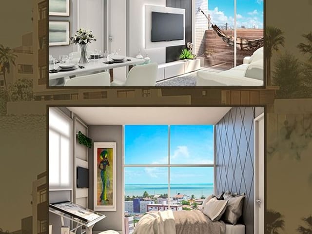 Apartamento 2 quartos e 2 banheiros, à venda, no bairro Bessa em João Pessoa