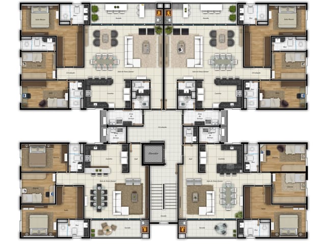 Apartamento com 165m² 3 quartos e 3 banheiros, à venda, no bairro Orfãs em Ponta Grossa
