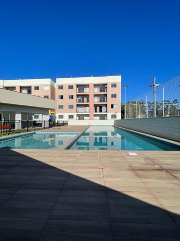 Foto do Apartamento - Apartamento para locação com dois dormitórios, residencial com piscina, playground e sacada com churrasqueira, Areias, Tijucas, SC | Ruviaro Imóveis