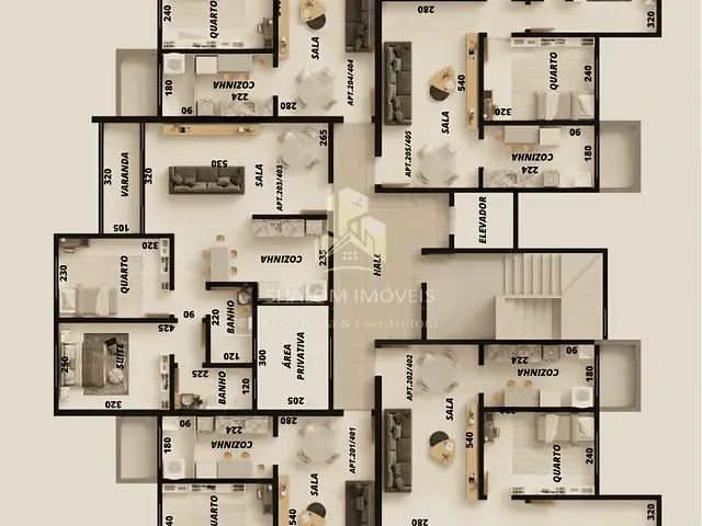 Apartamento com 58m² 2 quartos e 2 banheiros, à venda, no bairro Santa Branca em Belo Horizonte