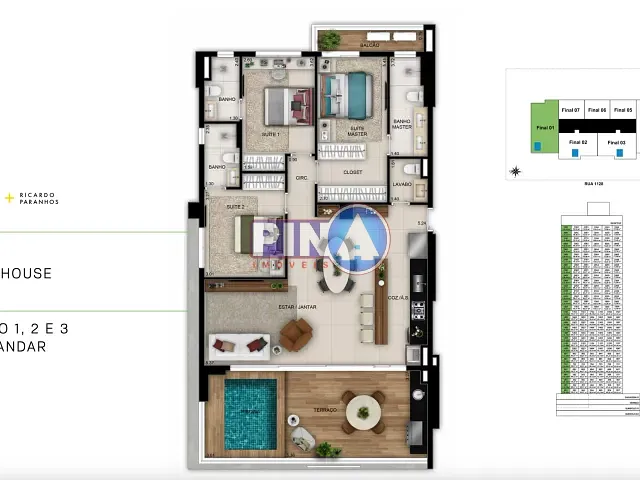 Apartamento com 139m² 3 quartos e 4 banheiros, à venda, no bairro Setor Marista em Goiânia