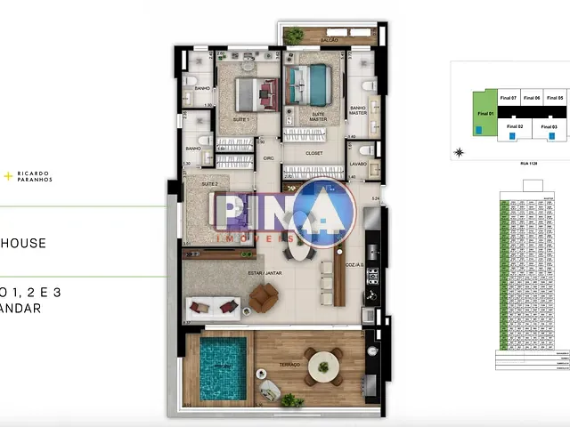 Apartamento com 139m² 3 quartos e 4 banheiros, à venda, no bairro Setor Marista em Goiânia