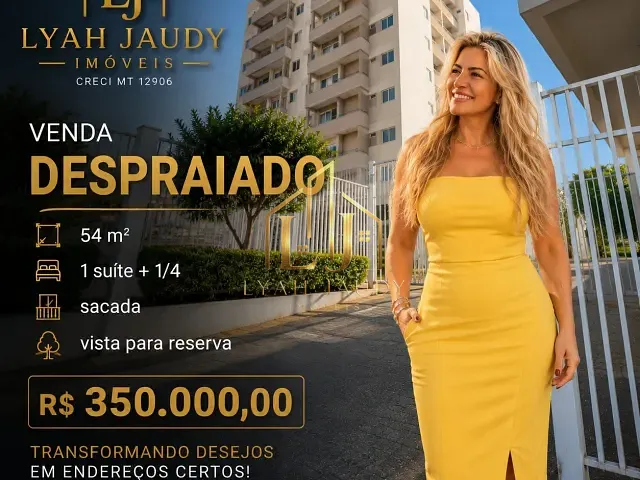 Apartamento com 66m² 2 quartos e 2 banheiros, à venda, no bairro Despraiado em Cuiabá