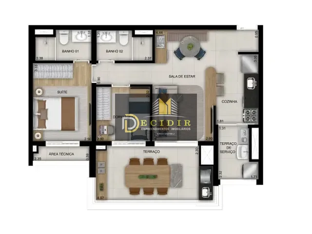 Apartamento 2 quartos e 2 banheiros, à venda, no bairro Chácara Califórnia em São Paulo