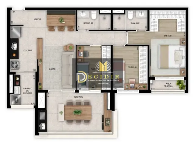 Apartamento 3 quartos e 3 banheiros, à venda, no bairro Tatuapé em São Paulo