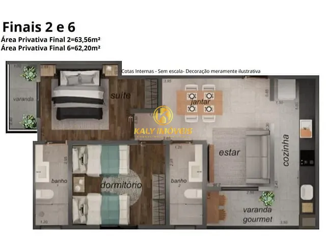 Apartamento com 48m² 1 quarto e 1 banheiro, à venda, no bairro Santa Paula em São Caetano do Sul