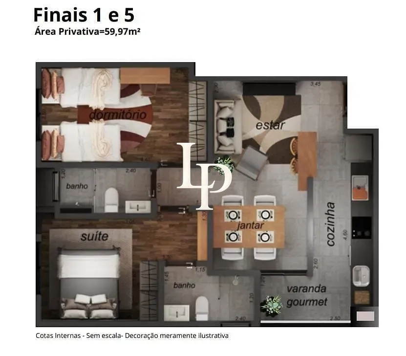 Apartamento, 1 quarto, 47 m² - Foto 2