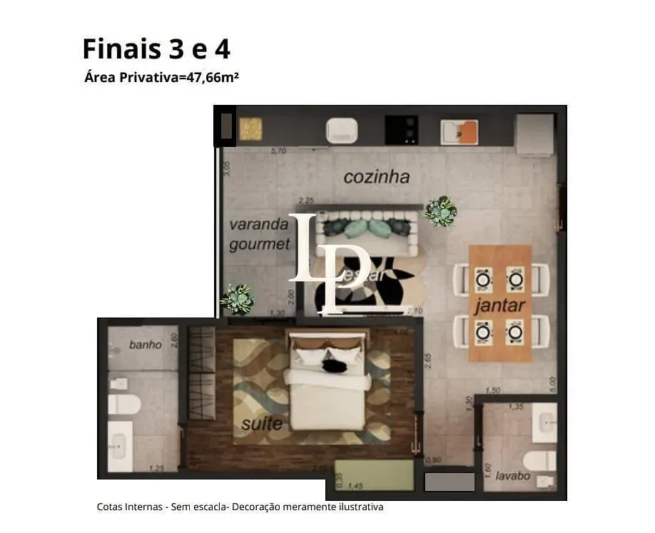 Apartamento, 1 quarto, 47 m² - Foto 3