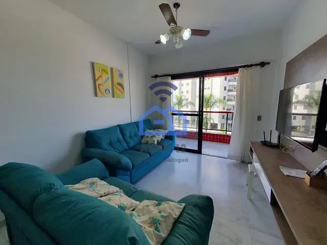 Apartamento com 120m² 3 quartos e 2 banheiros, para alugar, no bairro Martim de Sá em Caraguatatuba