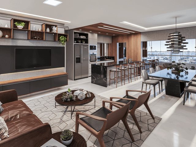 Apartamento com 168m² 3 quartos e 4 banheiros, à venda, no bairro centro em Campo Grande