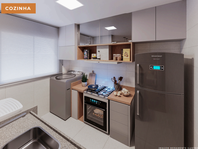 Apartamento 2 quartos e 1 banheiro, à venda, no bairro Jardim de Alá (Justinópolis) em Ribeirão das Neves