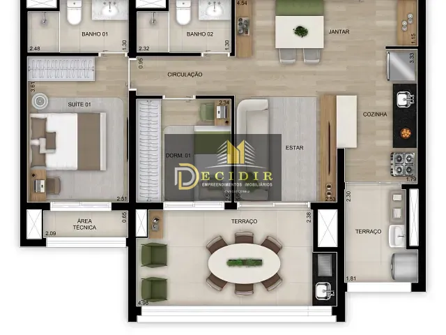 Apartamento 2 quartos e 2 banheiros, à venda, no bairro Belenzinho em São Paulo