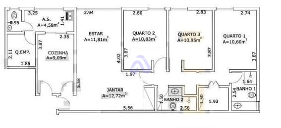 Apartamento à venda com 3 quartos, 105m² - Foto 25
