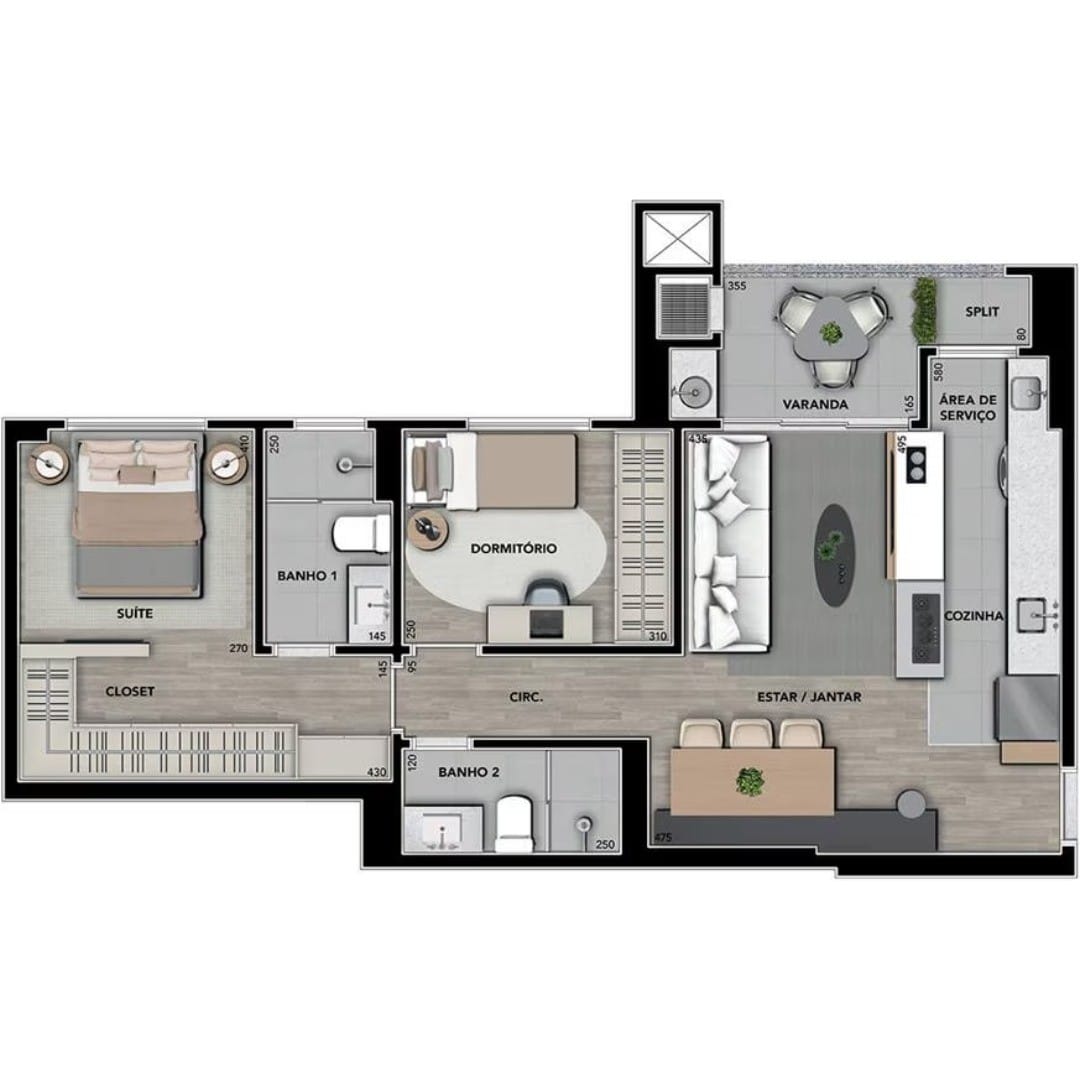 Apartamento, 2 quartos, 70 m² - Foto 3