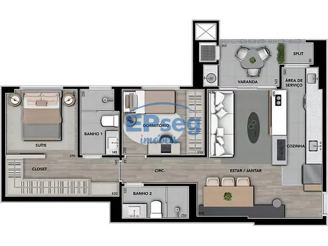 Apartamento com 140m² 2 quartos e 2 banheiros, à venda, no bairro Terra Bonita em Londrina
