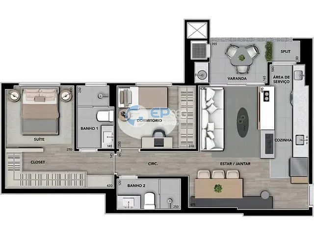 Apartamento com 140m² 2 quartos e 2 banheiros, à venda, no bairro Terra Bonita em Londrina