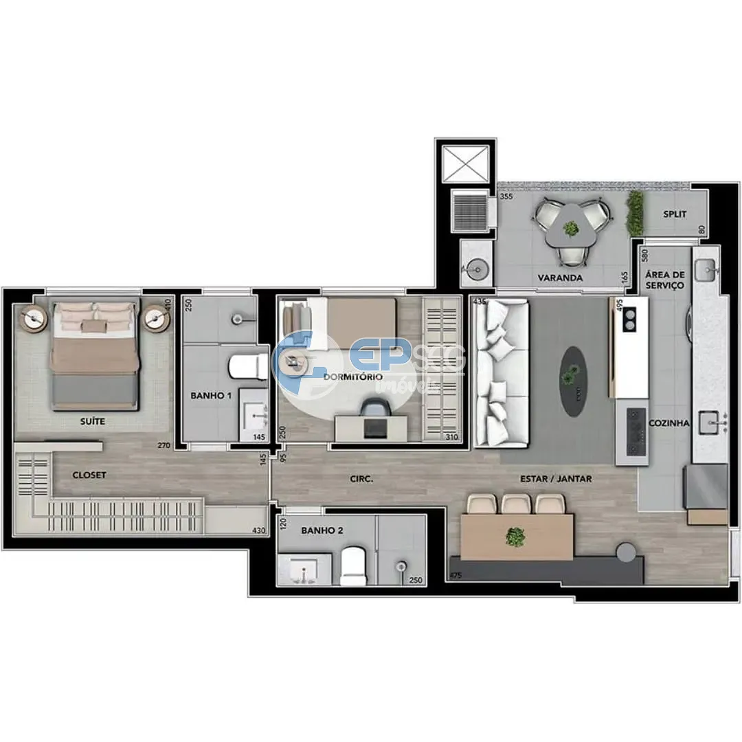 Apartamento, 2 quartos, 70 m² - Foto 3