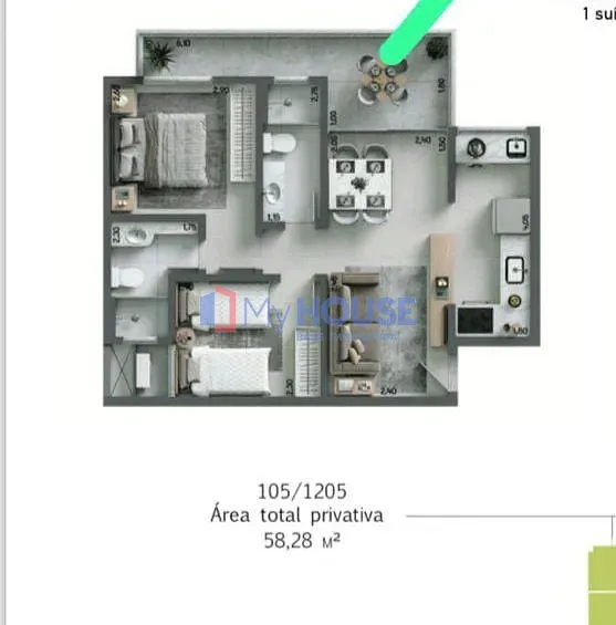 Apartamento, 2 quartos, 58 m² - Foto 8