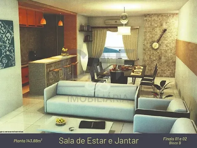 Apartamento com 144m² 3 quartos e 4 banheiros, à venda, no bairro Estufa I em Ubatuba