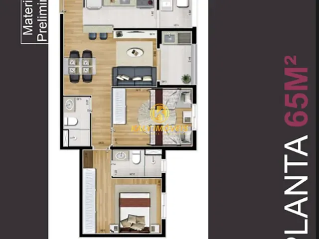 Apartamento 2 quartos e 2 banheiros, à venda, no bairro Centro em São Bernardo do Campo